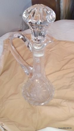 Vintage Crystal Wine Decanter