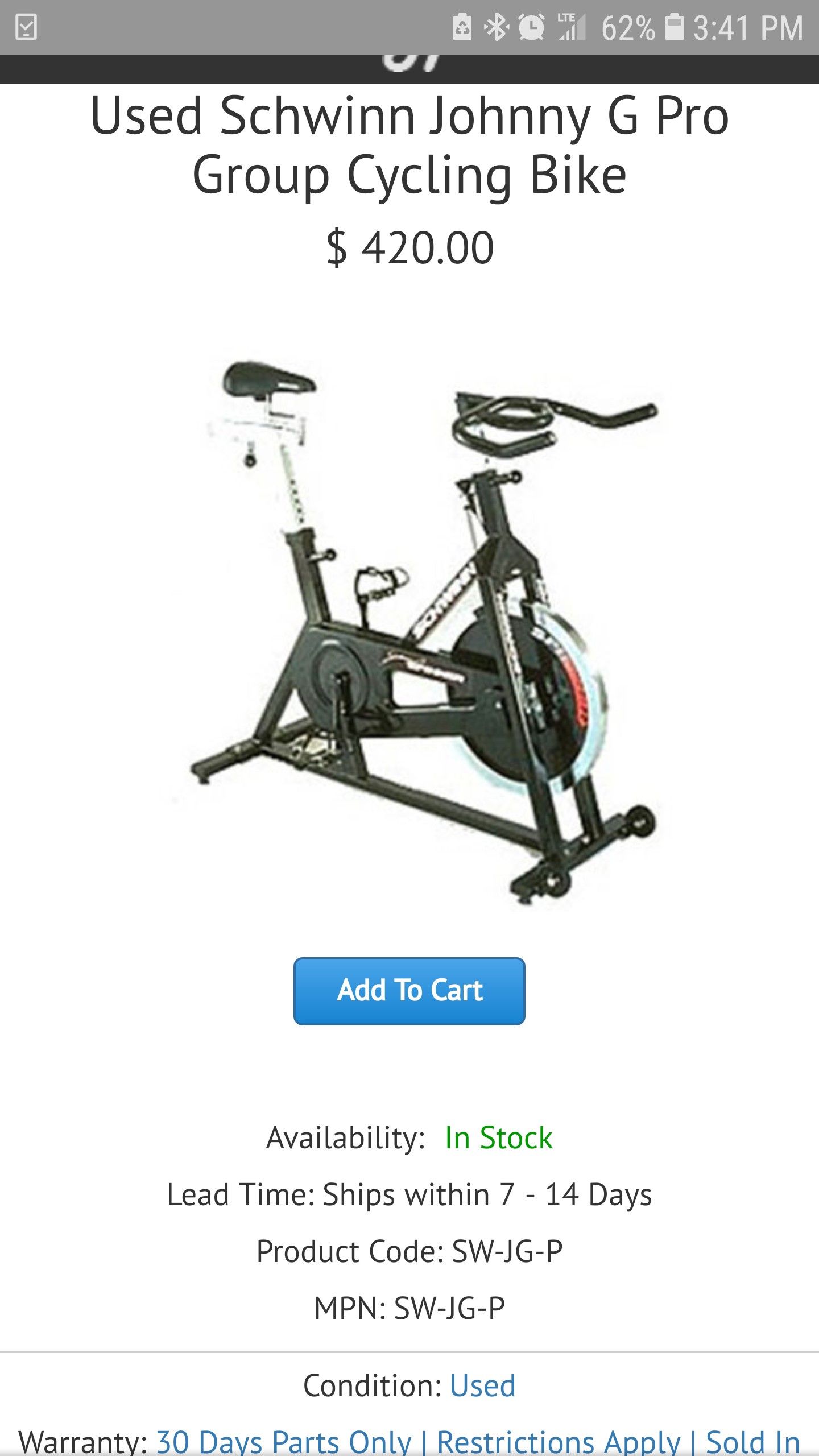 Schwinn spinner pro indoor cycling bike