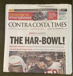 Original 49er Super Bowl Newspapers. Original