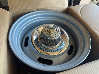 15 inch all four rally wheels ford Chevy Gm Oldsmobile classic cars auto parts