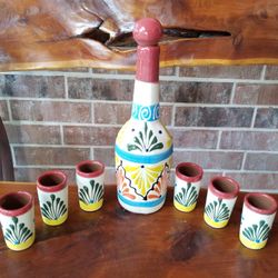Talavera TEQUILA DECANTER SET. Clay Pots, Planters, Plants.