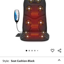 COMFIER Massage Seat Cushion Back Massager with Heat,10 Motors Vibration Chair Pad