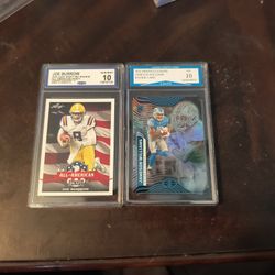 20/20 leaf draft number Joe Burrow rookie ccg 10 or Jameson Williams four bases loaded 10 gement