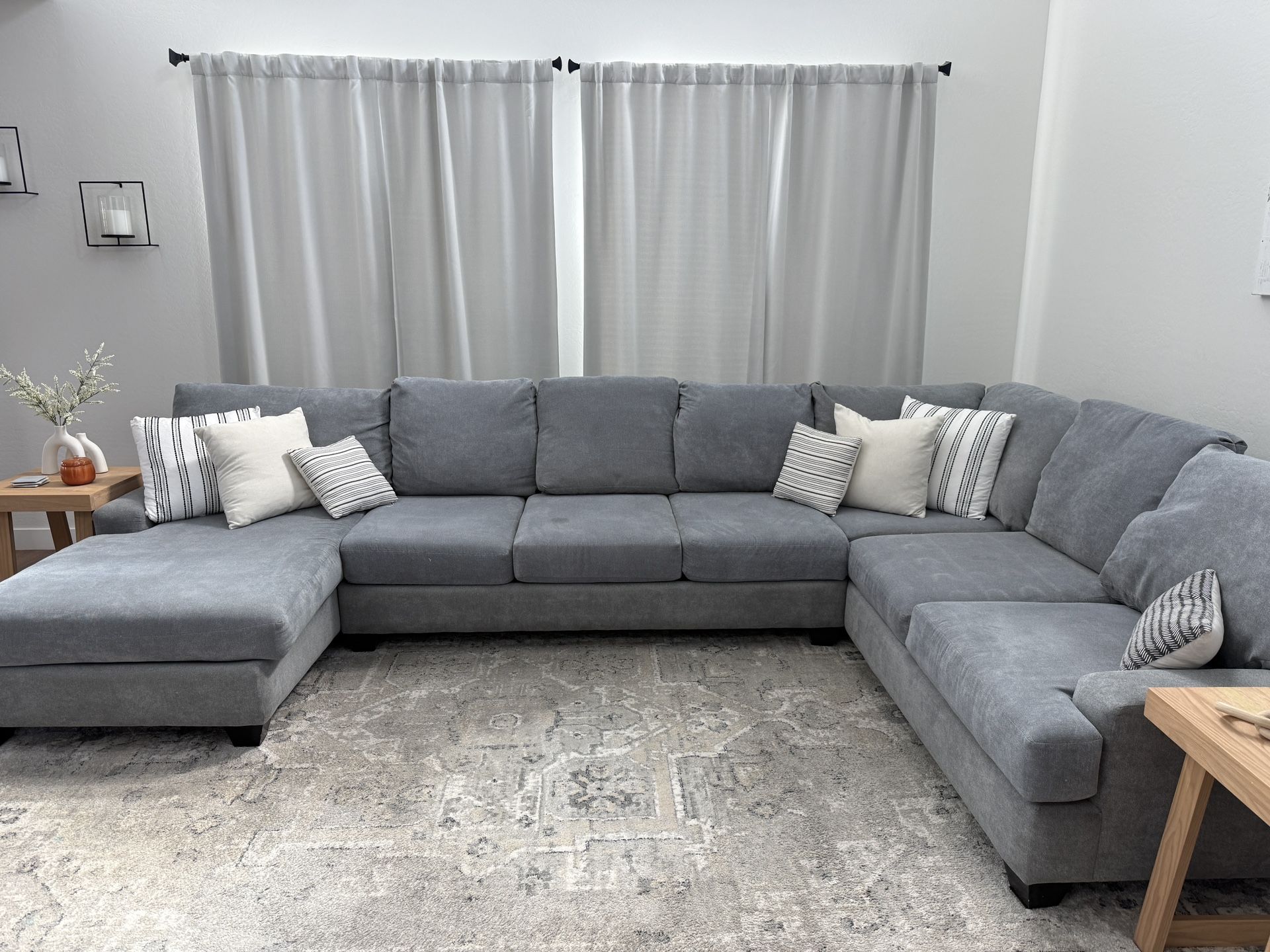 Gray Sectional Couch - Living Spaces