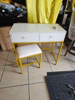 Make up vanity table and chair