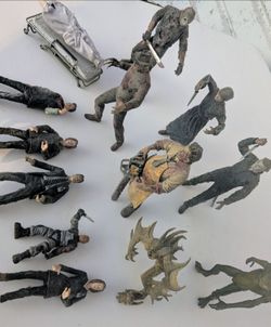 Horror Movie Action Figure Lot - Halloween Decorations - late 90s - zoom in • vintage action figures, horror movie action figures, collectible action 
