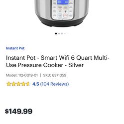 Instant Pot smart With Bluetooth 