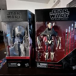 Star Black Series 6 Inch General Grevious And Super Battler Droid (attack Of The Clones) Both Unopened 