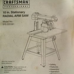 10in Radial Arm Saw 