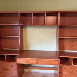Pottery barn Student Desk Hutch And Matching Chair