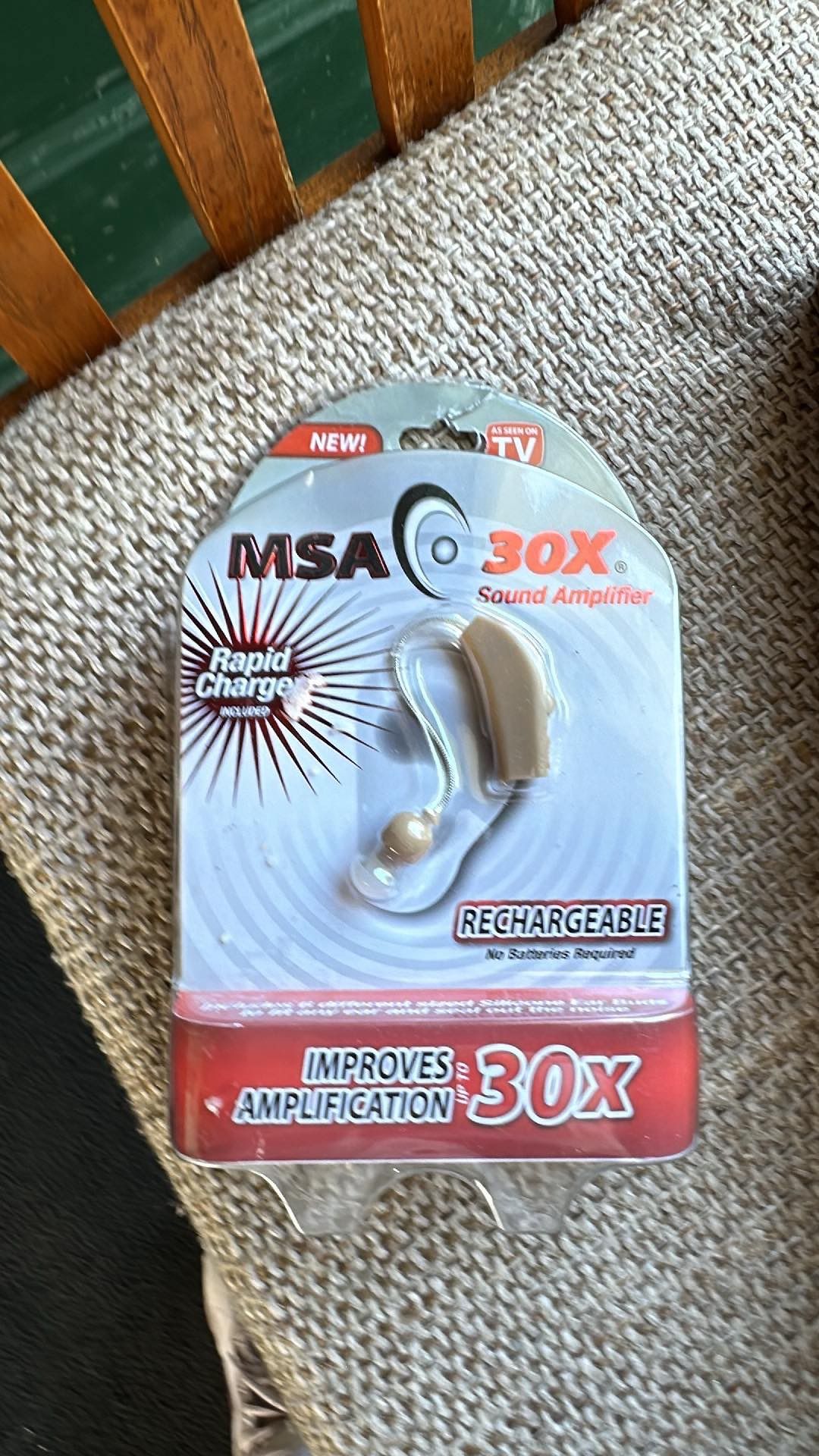 MSA 30X SOUND AMPLIFIER HEARING AID RECHARGEABLE ~ BRAND NEW