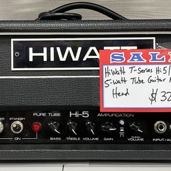 HiWatt T-Series Hi5/ T5 5-Watt Tube Guitar Amplifier Head