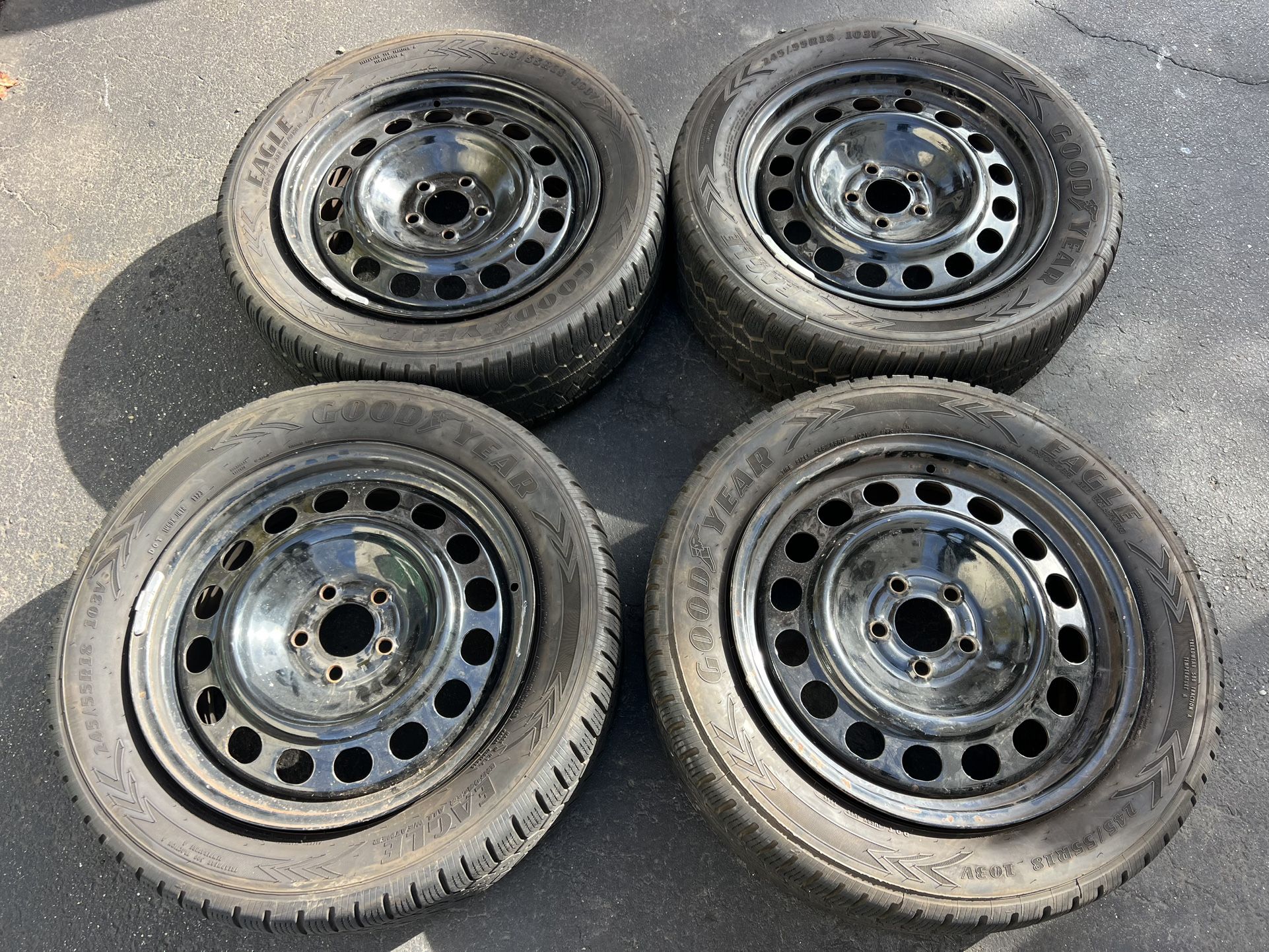 GOODYEAR EAGLE TIRES & RIMS SIZE 245/55R/18