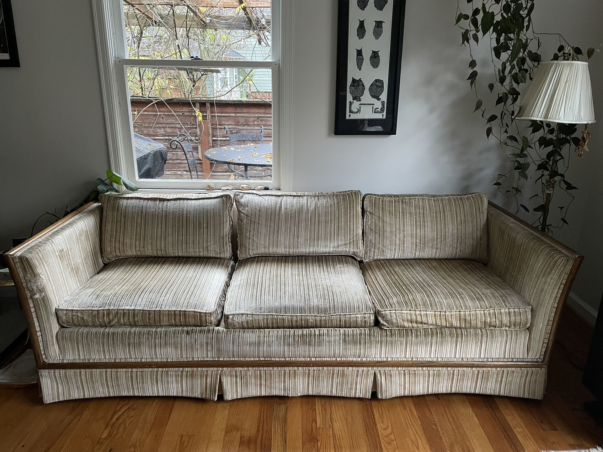 beautiful vintage beige couch sofa