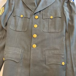 Navy Green military Jacket And Pants From 1955
