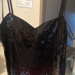 Express Black Sequin Dress (Medium)
