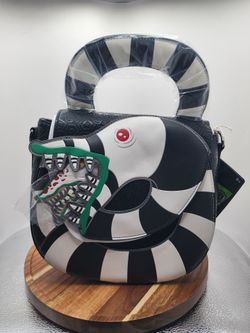 ### 🖤🤍 Loungefly Beetlejuice Sandworm Crossbody Bag – NEW WITH TAGS 🤍🖤 ###
