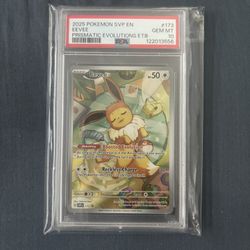 2025 POKEMON PRISMATIC EVOLUTIONS ELITE TRAINER BOX SVP EN-SV #173 EEVEE PSA 10