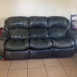 Black Leather Sofa Bed