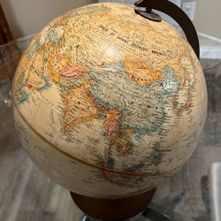 Vintage 1970s Replogle 12” World Globe – Cold War Era