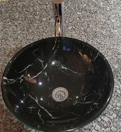 modern Glass vessels sink bowls with faucet four different ones