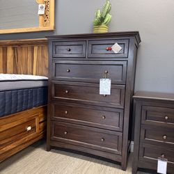 Espresso Solid Wood Hi - Chest/ Dresser - New Traditions