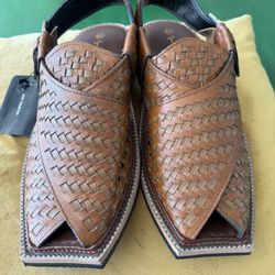 Genuine Leather Sandals Size 10