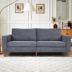 82.68″ Corduroy Sofa - Deep Seat, Removable Cover, Comfort