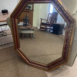 Beautiful old Mirror 37” X 24”. Eight sided in excellent Condition, Mirror Itself Is Perfect. Must pick up in Peoria Az. 85381