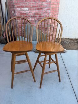 Oak bar stools