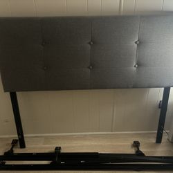 Full Size Head Board And Frame And Box Spring  No Mattress