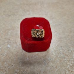 14k Yellow Gold Nugget Style Ring