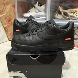 Supreme Nike Air Force 1 Low Black Box Logo 