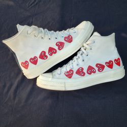 Converse CDG Multi-Heart White SIZE 9