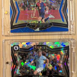 Soccer Lewandowski And KDB Kevin De Bruyne Card Lot FIFA EPL La Liga