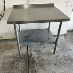 36 X 30 Stainless Steel Table With Splash