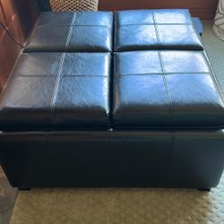 Black Ottoman 35 X 35 X 19