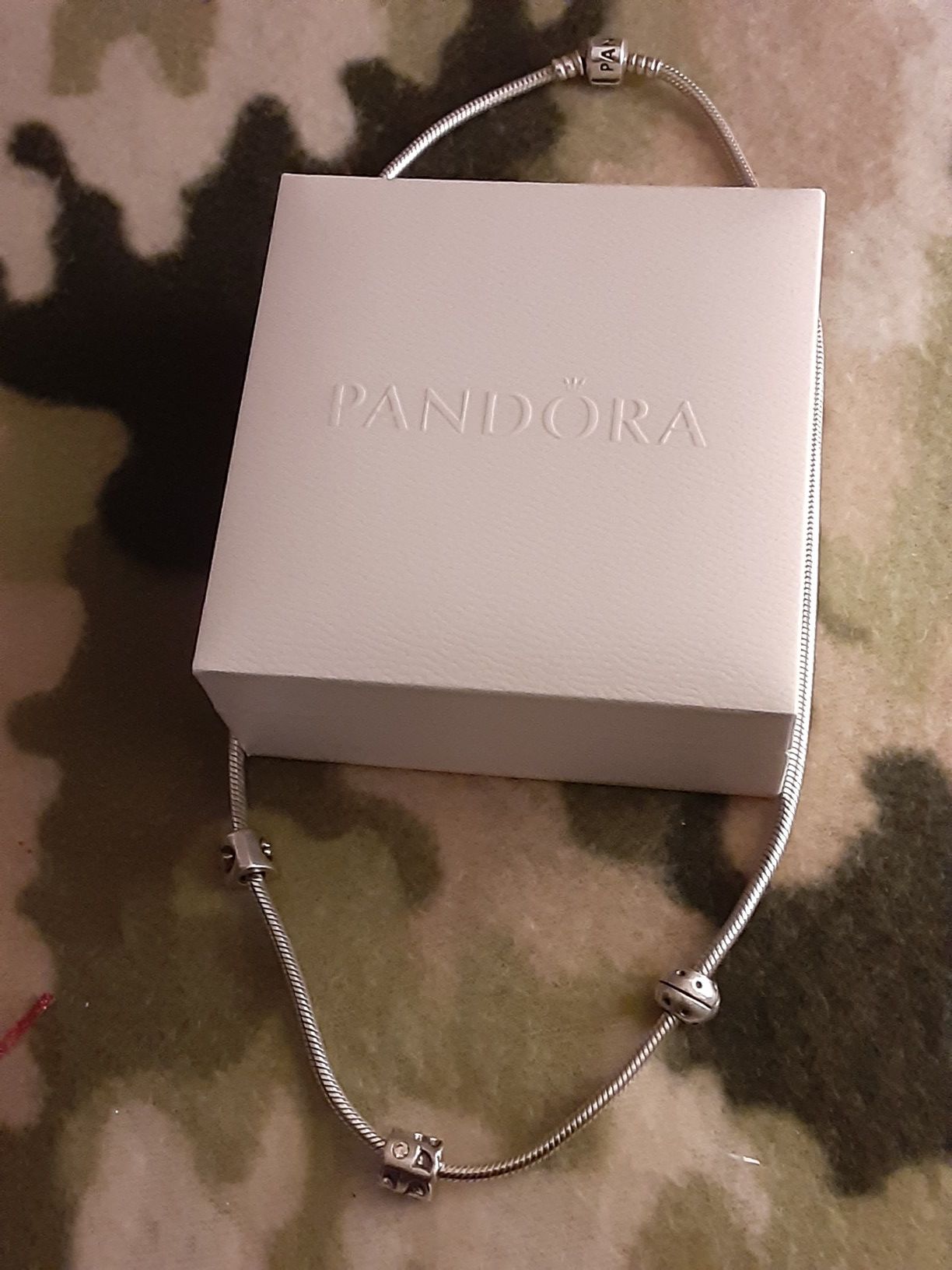 Authentic Pandora Necklace with 3 Authentic 14k Charm!!!