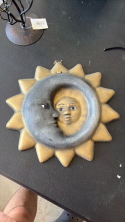 Ceramic Sun/Moon wall art