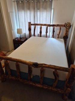 Beautiful Queen size Log Bed.
