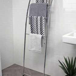 Chrome Bathroom Towel Rail/ Storage Ladder