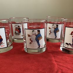 Vintage Norman Rockwell Winter Glass (5)