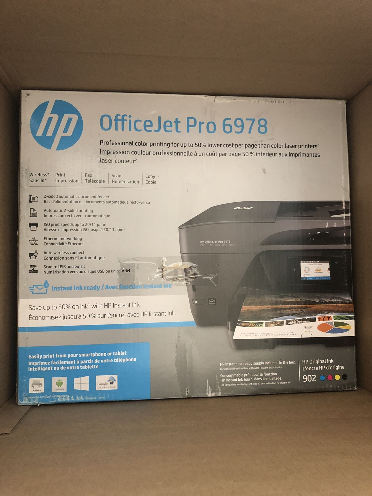 Brand New HP OfficeJet Pro 6978 InkJet All-In-One Printer Wireless Normally Sells for $100 Now for Only $80!!