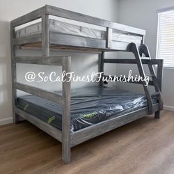 Twin Bunk Bed With  Mattresses 