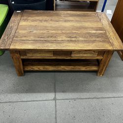 Solid Oak Broyhill Coffee Table