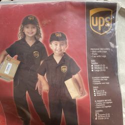 Childrens UPS Costume Sz 3-4