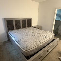 King Bed Frame With Nightstand