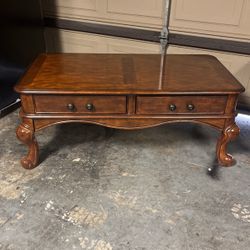 Rectangular Cocktail Table and Rectangular End Table And Chair Rustic Color Brown