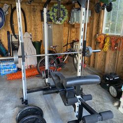 Weider 550 Smith Weight Lifting Set Home Gym