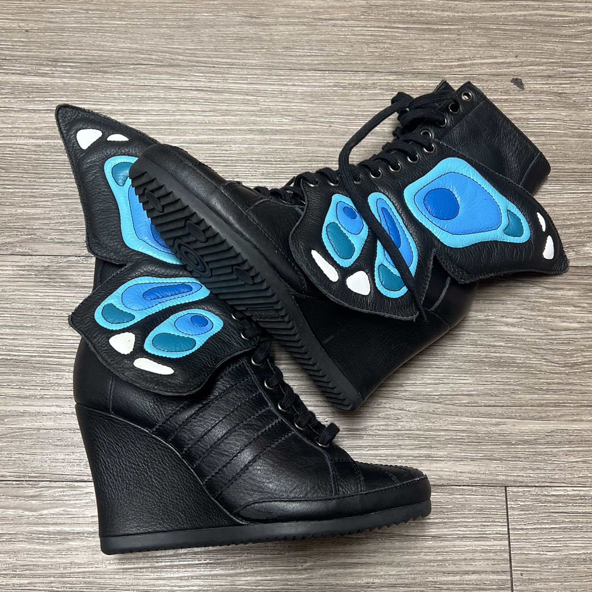 Jeremy Scott Butterfly Wedges Leather Adidas Size 6 